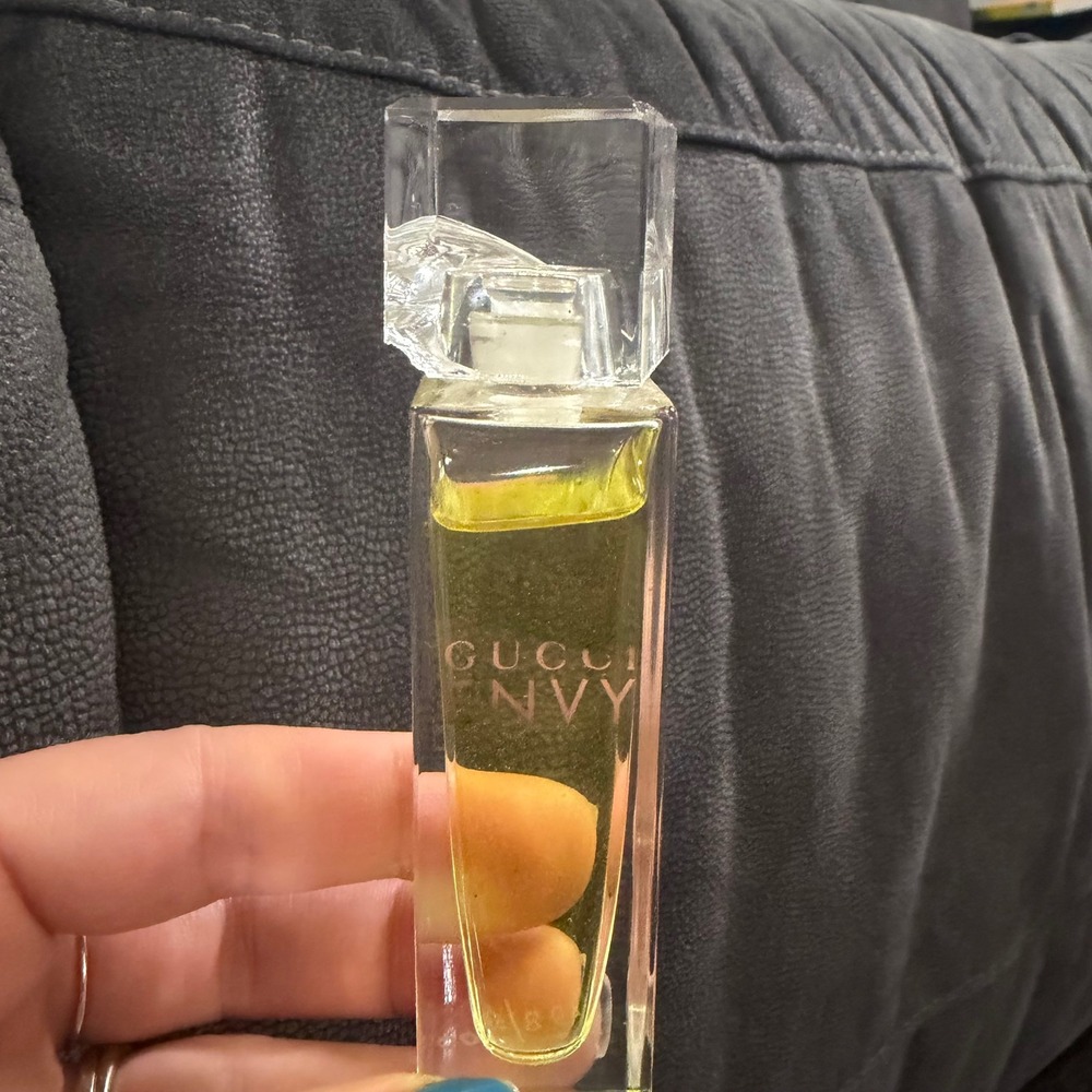 Gucci Envy Parfum Women 15ml Green Vintage Rare Discontinued Damaged Cap 498/500 - Picture 4 of 6